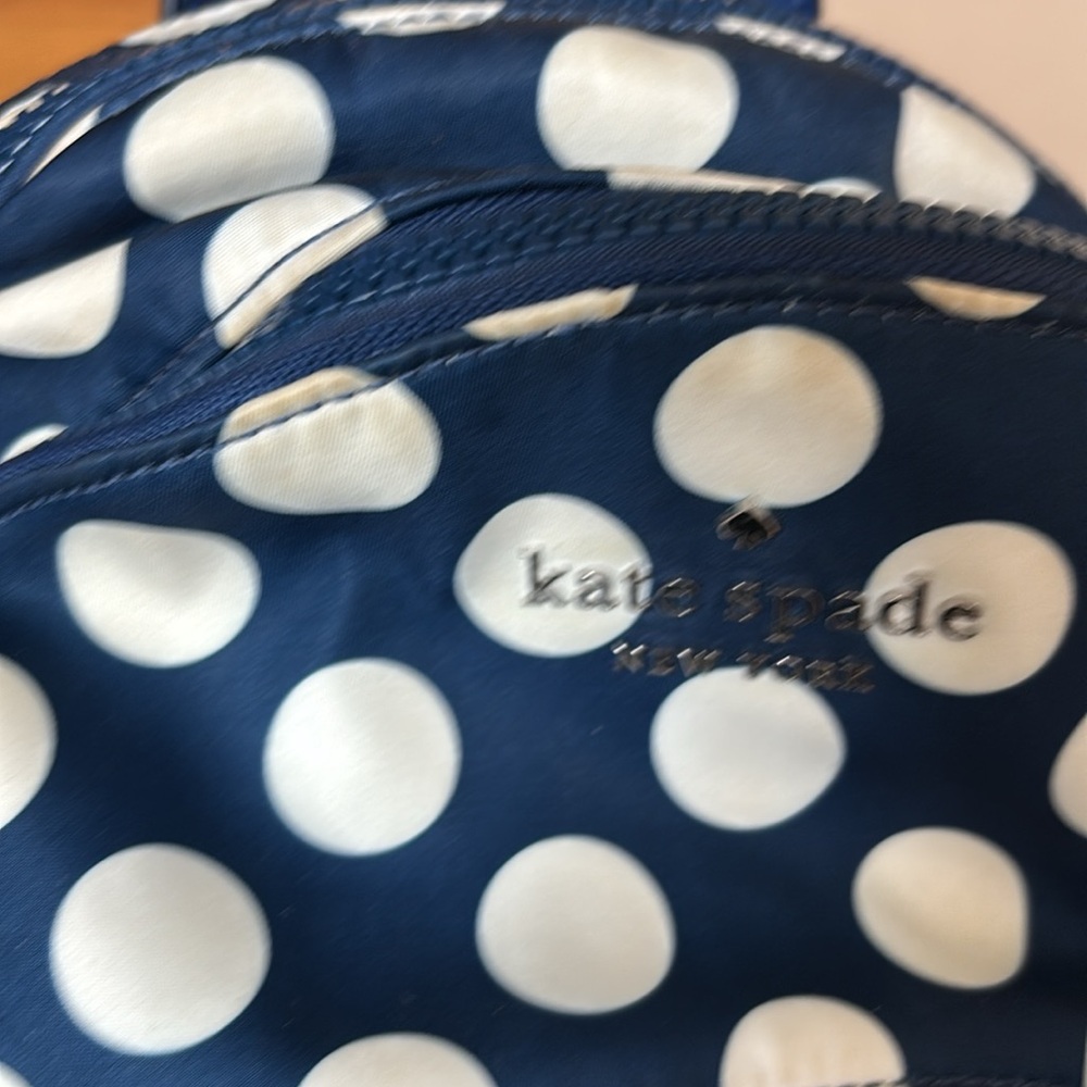 Kate Spade Navy and White Polka Dot Backpack - Picture 5 of 13